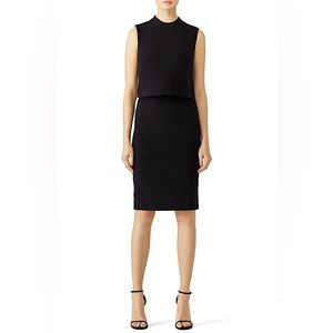 Diane Von Furstenberg Dvf Tali Popover Sheath Dress in Black - Size 8